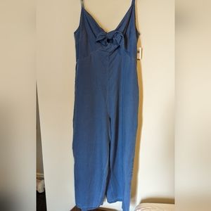 NWT - Jumpsuit with Front Tie and Adjustable Straps